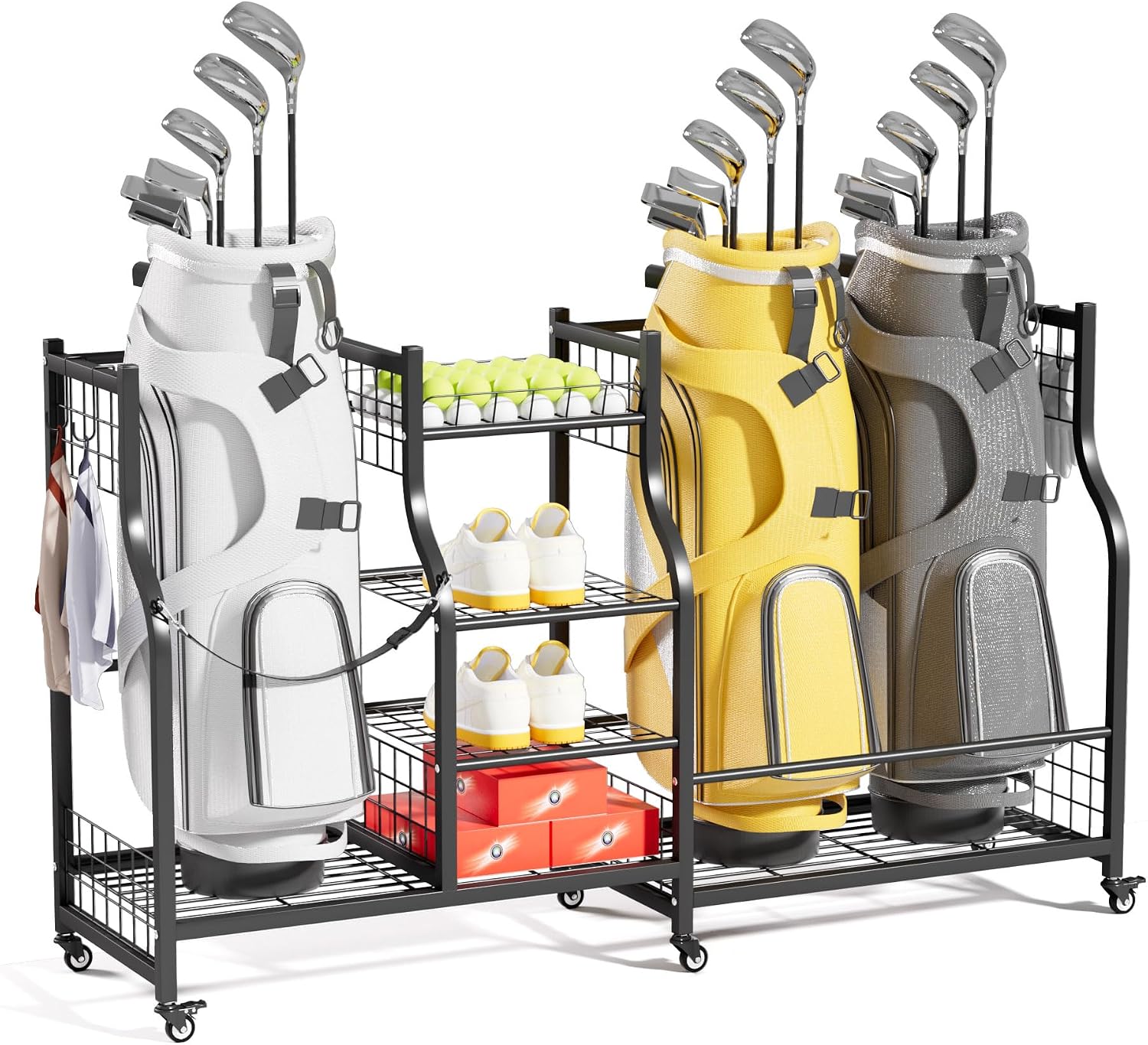 Sports Equipment Storage Rack - Golf Bag Storage Rack Organizer Heavy