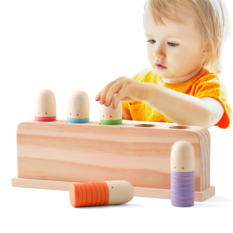 Sports Equipment For Kindergarten - Montessori Toys Baby Wooden Bouncing Color
