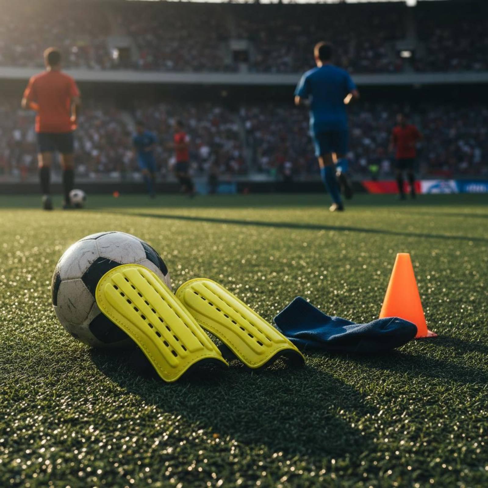 Sports Equipment Football - Soccer Shin Guards with Fastening Straps