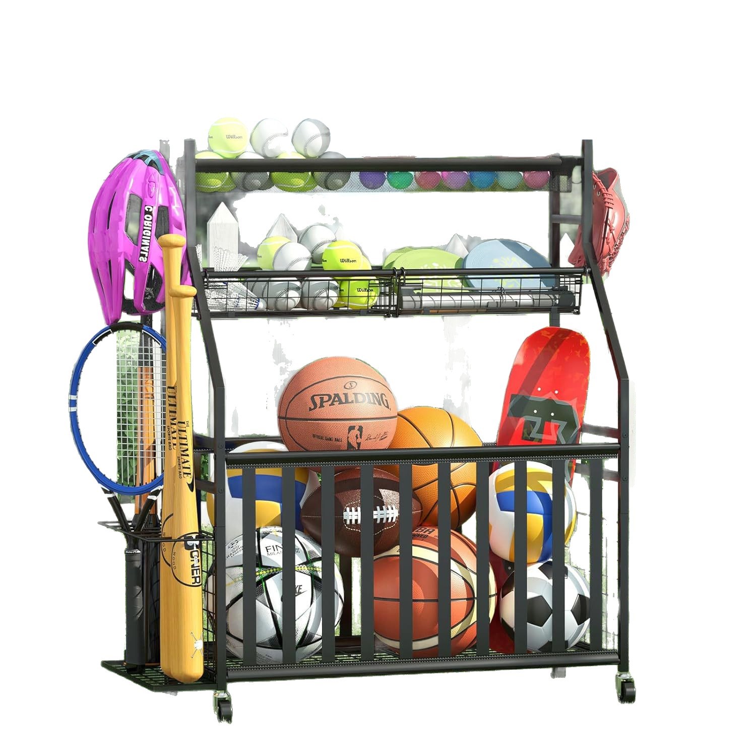 Sports Equipment Bag With Wheels - Sports Equipment Storage Bag Integrated Ball