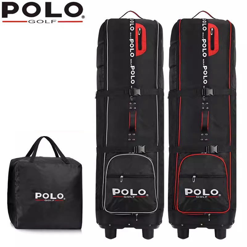 Sports Equipment Bag With Wheels - POLO. Golf Aviation Bag Foldable Pulley