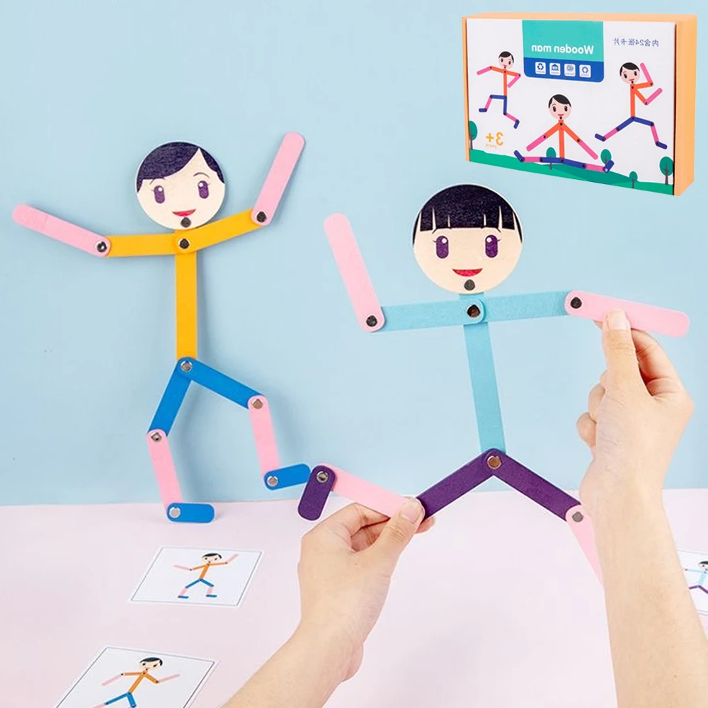 Sports Equipment For Kindergarten - Sport Wooden Man Material DIY Puzzle