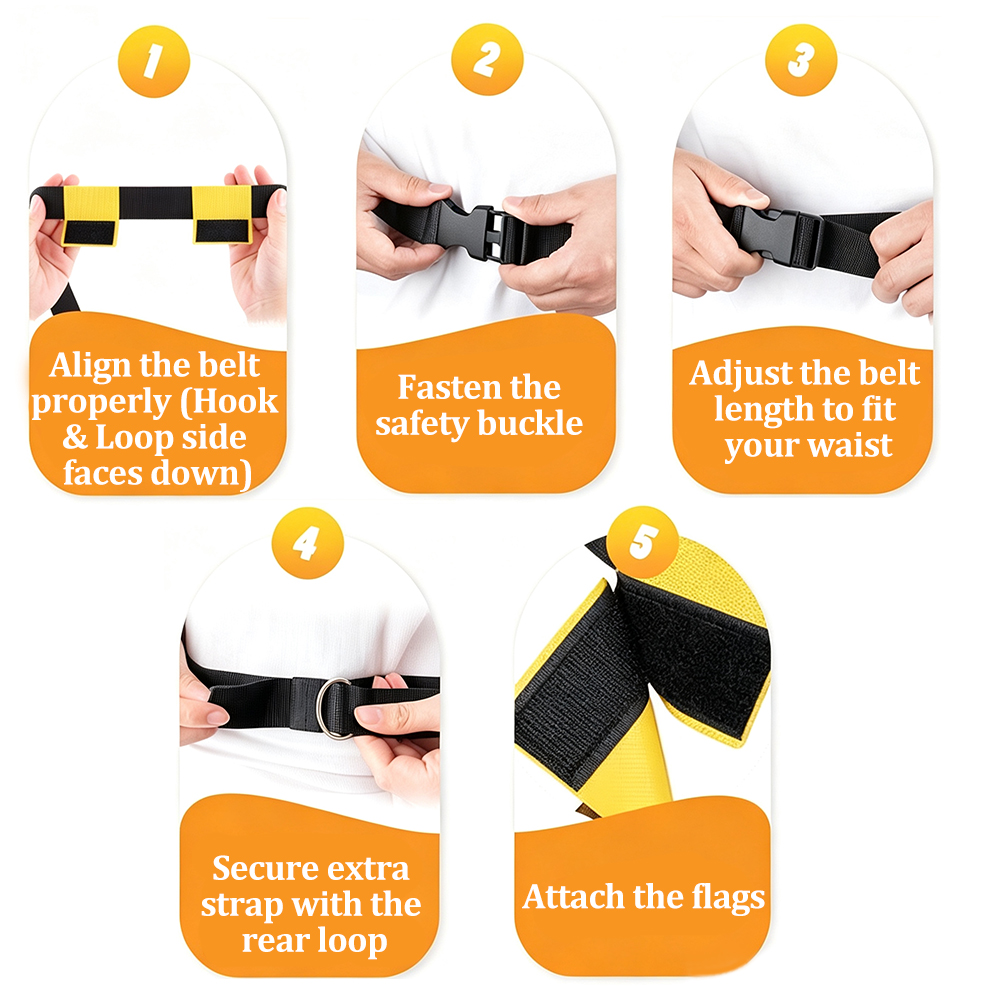 6PCS Flag Football Belts Set A - огляд і ціна Sports Equipment Football