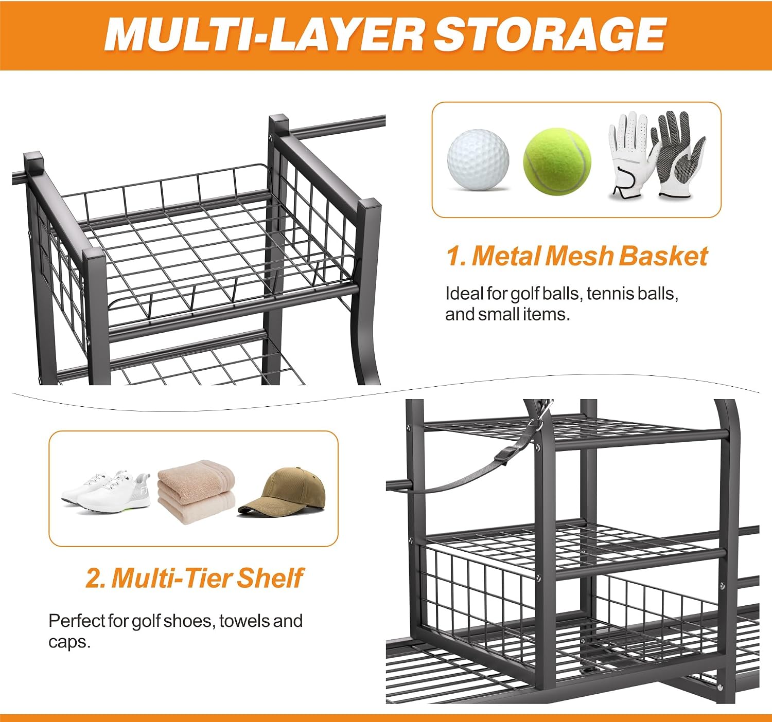 Golf Bag Storage Rack Organize - огляд і ціна Sports Equipment Storage Rack