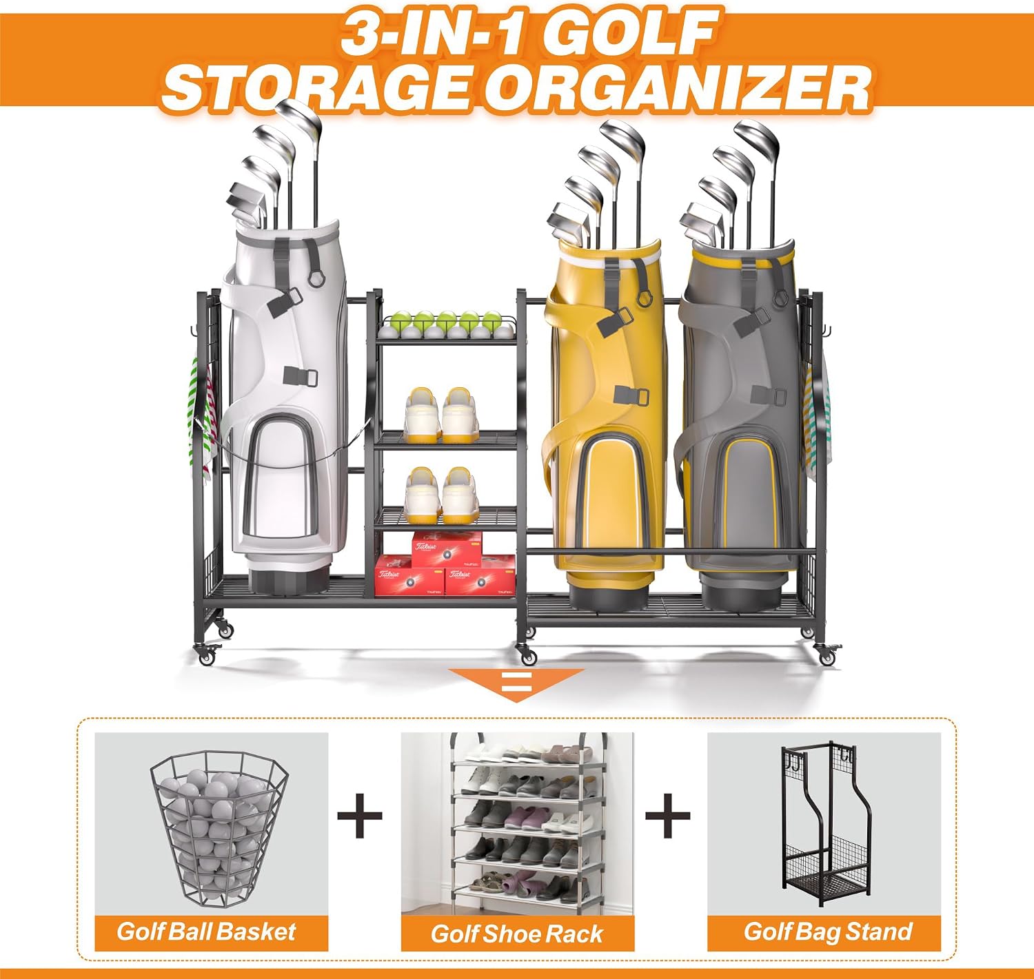 Golf Bag Storage Rack Organize - огляд і ціна Sports Equipment Storage Rack