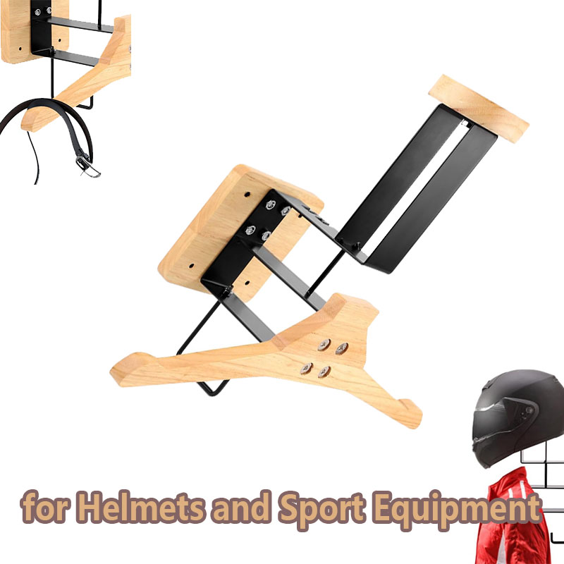 Wood Motorcycle Helmet Holder  - огляд і ціна Sports Equipment Storage Rack