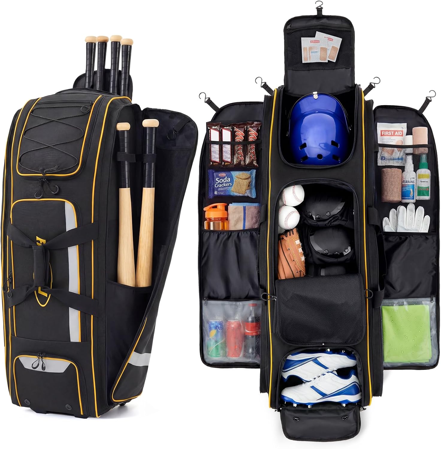 100L Rolling Catchers Gear Bas - огляд і ціна Sports Equipment Bag With Wheels