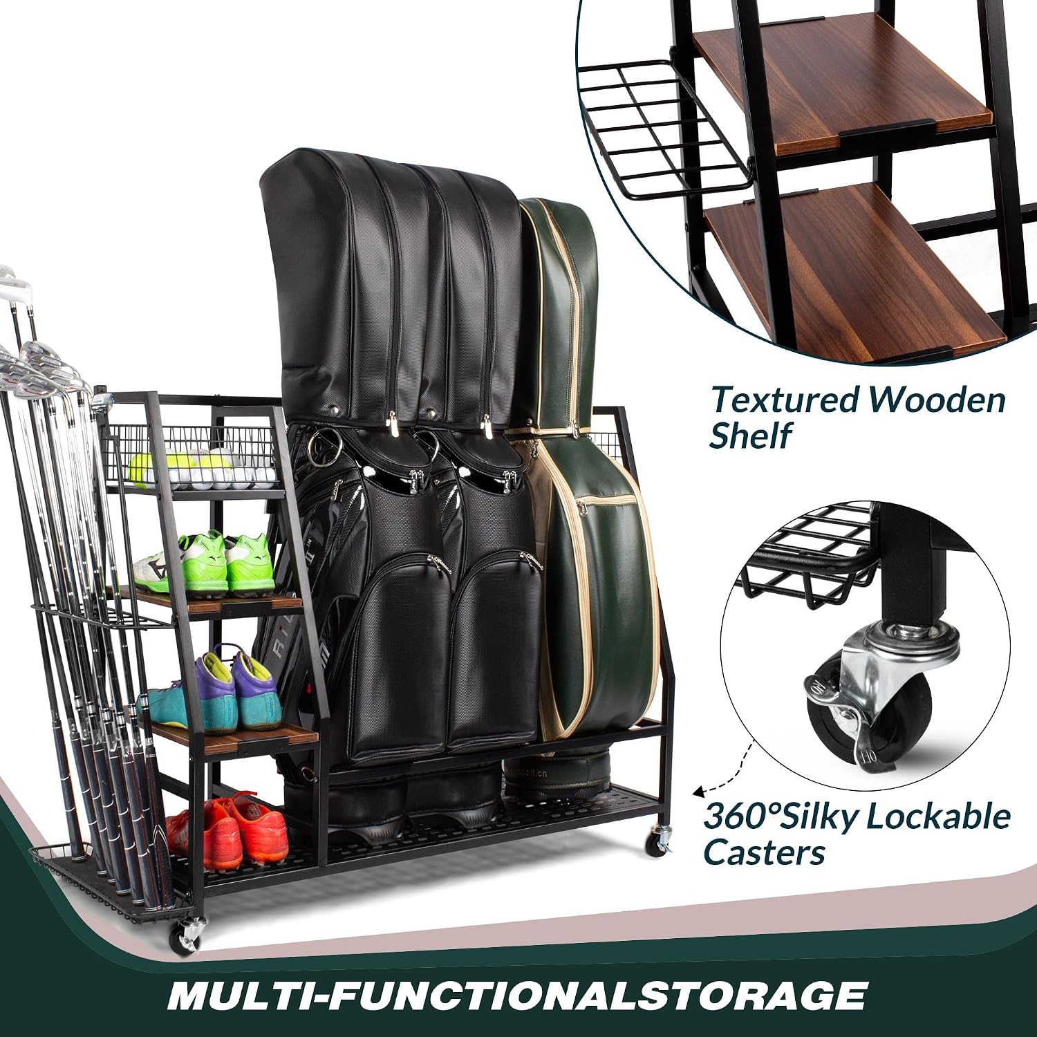 Heavy Duty Golf Bag Storage Or - огляд і ціна Sports Equipment Bag With Wheels