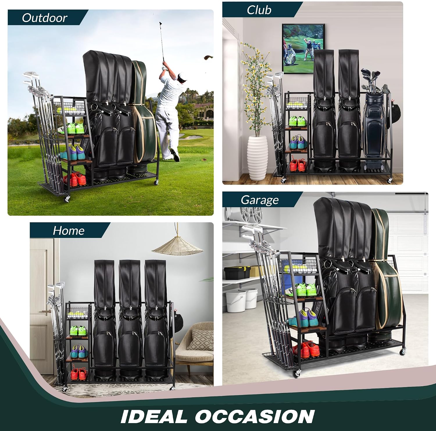 Heavy Duty Golf Bag Storage Or - огляд і ціна Sports Equipment Bag With Wheels