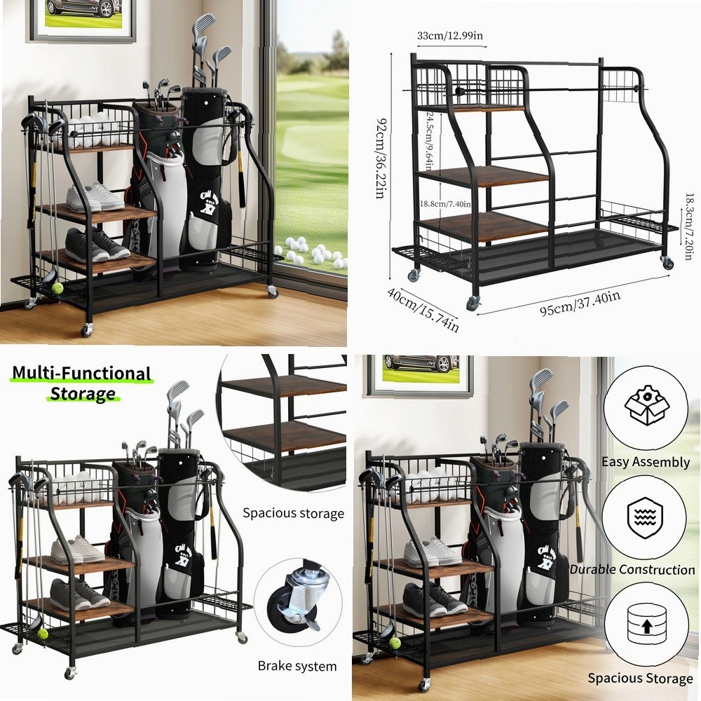 Mobile Golf Bag Rack with Whee - огляд і ціна Sports Equipment Bag With Wheels
