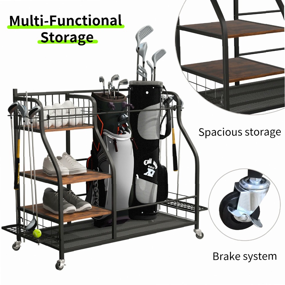 Mobile Golf Bag Rack with Whee - огляд і ціна Sports Equipment Bag With Wheels