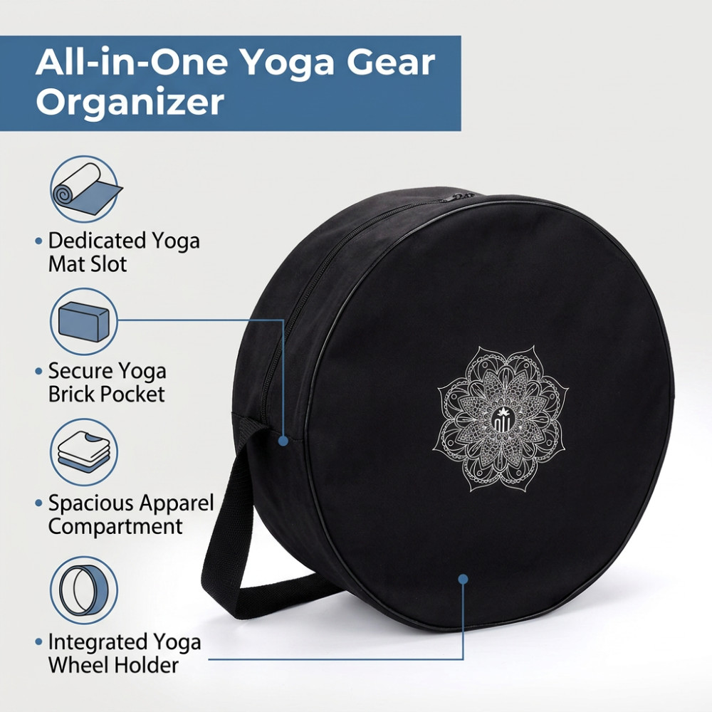 Yoga Wheel Bag Nylon Black Man - огляд і ціна Sports Equipment Bag With Wheels